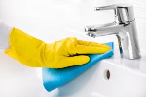 What should be used to clean and disinfect
