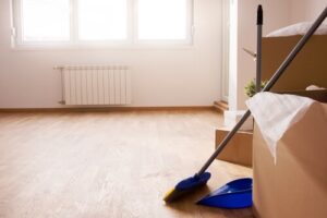 How do I clean my house when moving in?