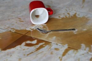 How do you remove tough stains from tiles