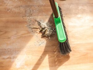 What does post‐construction cleaning include?