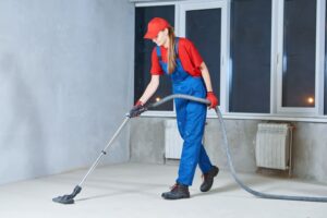How do you clean up after construction
